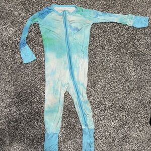 Little Sleepies Aqua and Mint Kids Footie